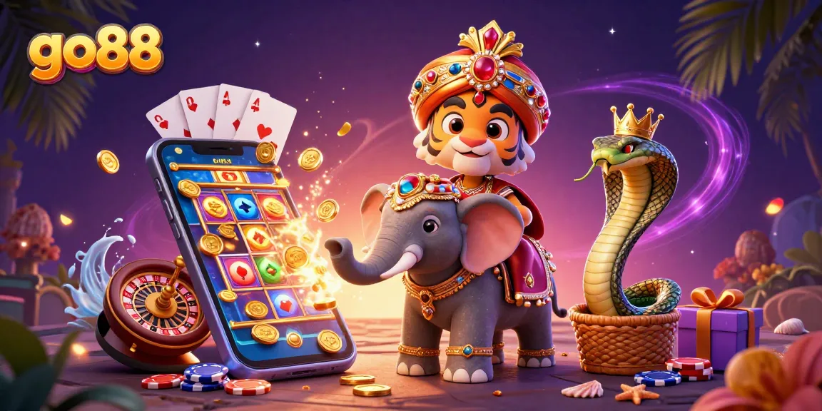 Engage with go88's captivating 3D cartoon casino adventure featuring vibrant slot games and a regal theme.