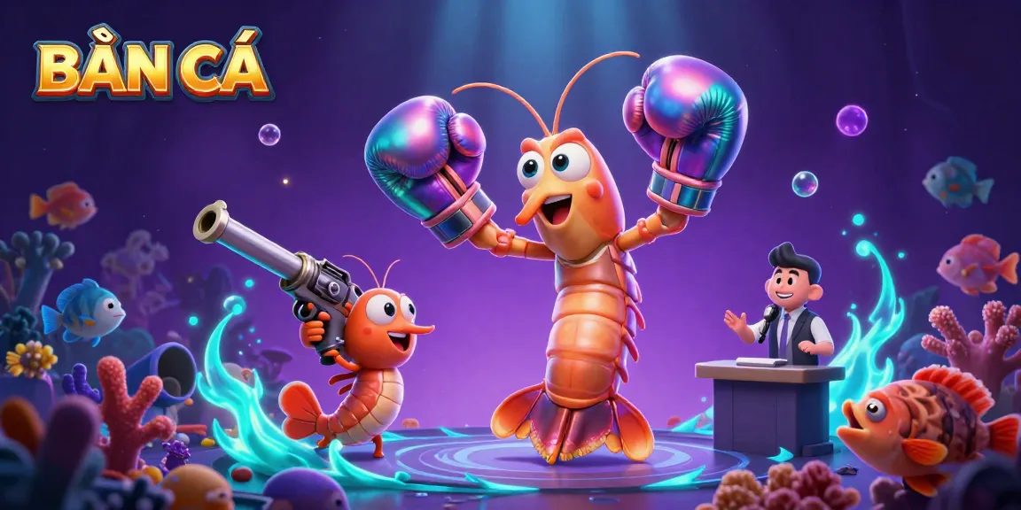 Engage in thrilling BẮN CÁ action with vibrant sea creatures and dynamic gameplay elements in this captivating scene.