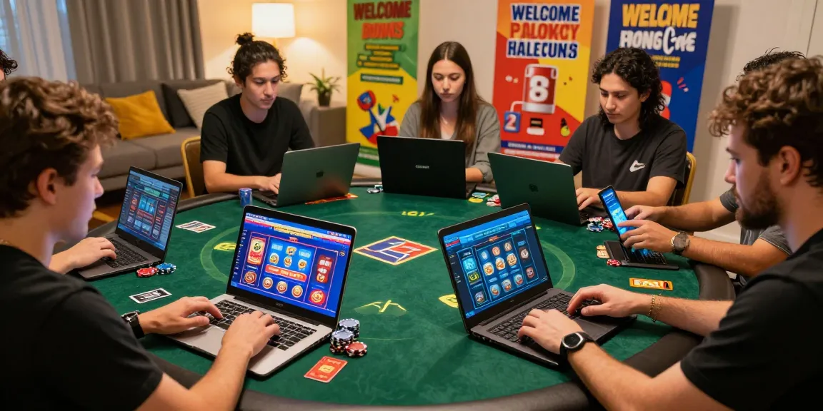 Engaging scene of diverse players enjoying credit card casinos from home, showcasing fimltd.co.uk benefits.