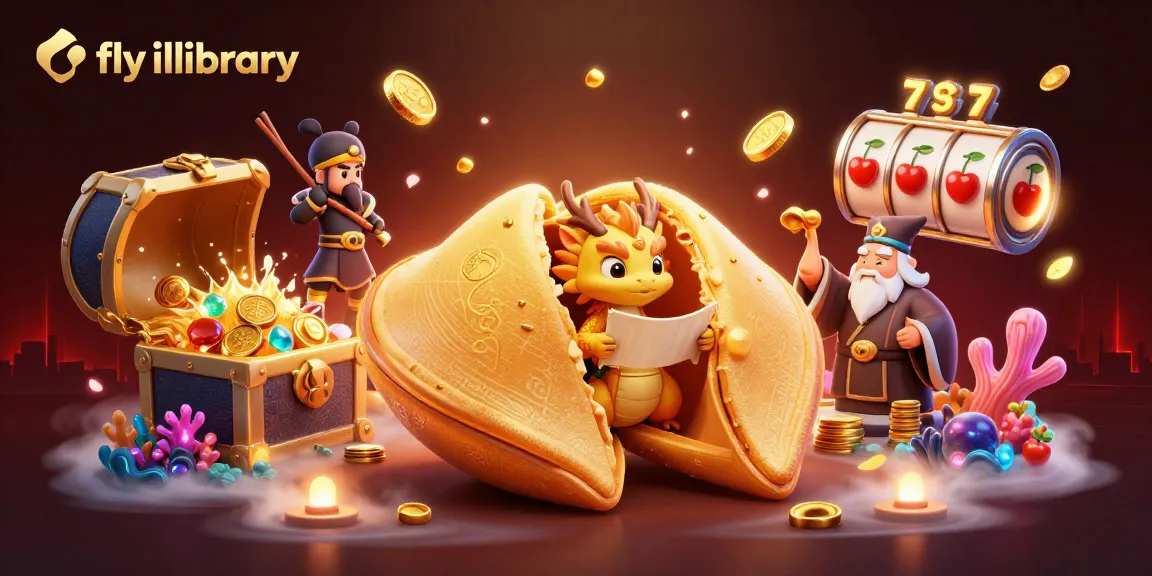Permainan slot teraktif di flylillibrary dengan karakter unik, simbol kemenangan, dan efek cahaya magis.
