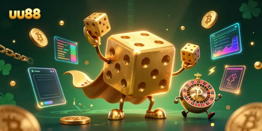 Win big with uu88's exceptional gambling experiences illustrated in a dynamic arcade.