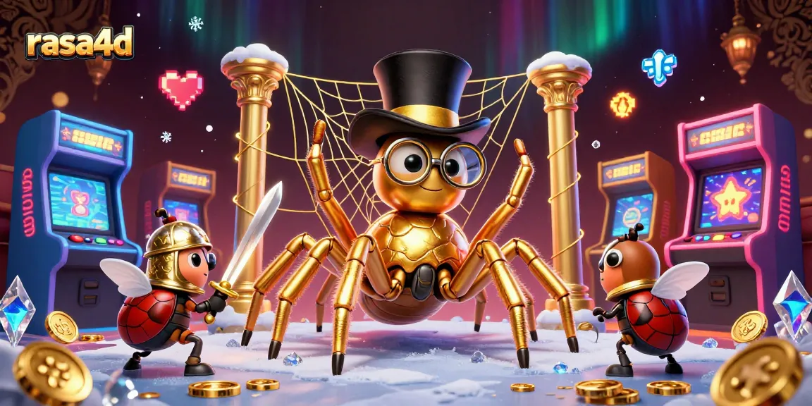 Rasa4d menampilkan tarantula emas di kasino dengan elemen permainan menarik.