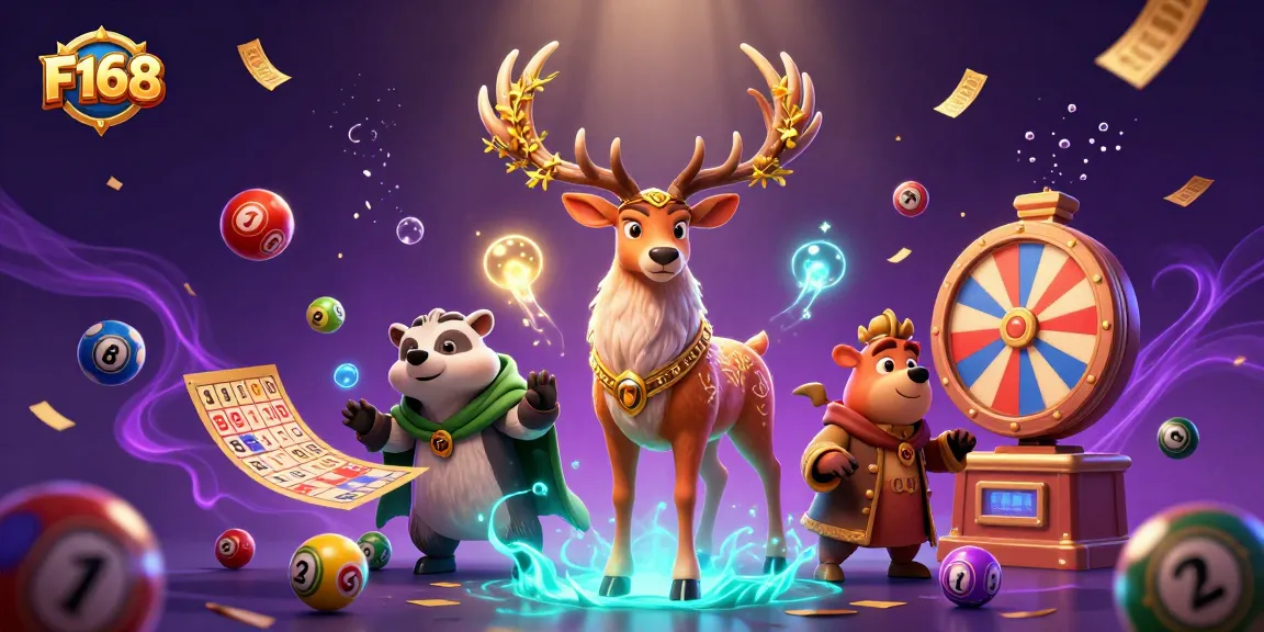 Experience the thrilling games at F168 with dynamic lottery balls and magical characters!