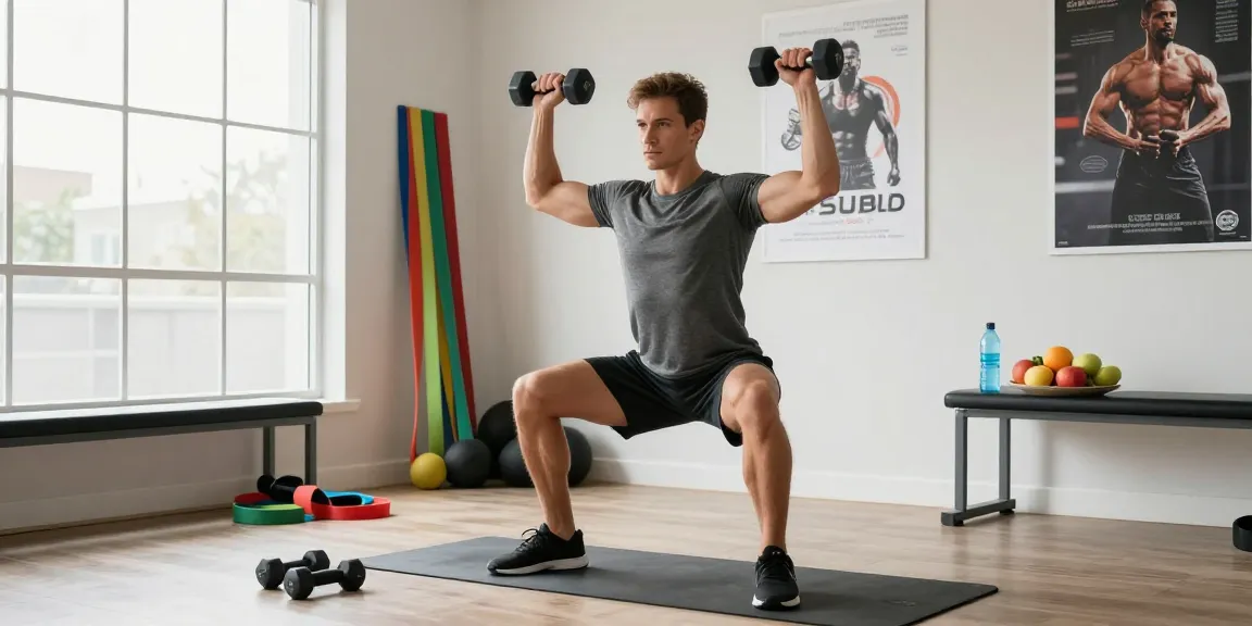 Astera Steroid Shop featuring a fitness enthusiast lifting weights in a bright home gym.