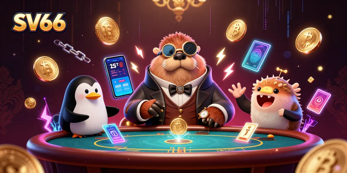 Join the fun at SV66 with a 3D poker table featuring a walrus, penguin dealer, and bluffing pufferfish.