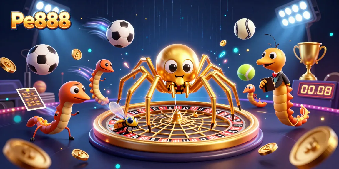 Experience the thrilling bets at Pe888 as the golden spider spins a roulette web with a unique twist.