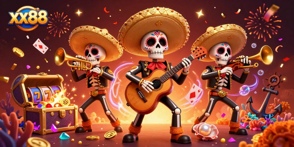 Engage in the vibrant world of xx88 with a mariachi-themed casino adventure, highlighting slot reels.