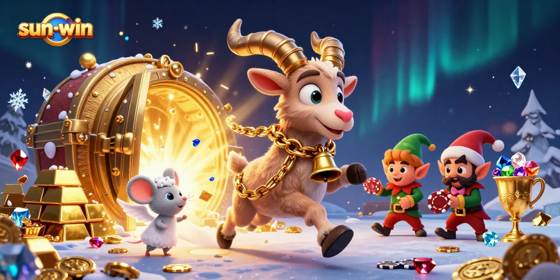 Experience thrill at sun-win’s festive casino with Krampus and elf gremlins stealing wins!