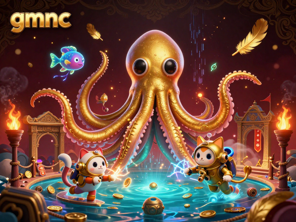 Spin the reels with gmnc while encountering a majestic kraken and treasure!
