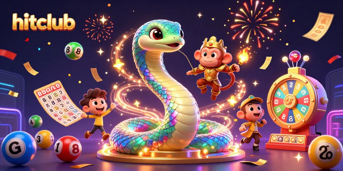 Engage with hitclub's thrilling game experience in a vibrant 3D illustration of a colorful jackpot scene.