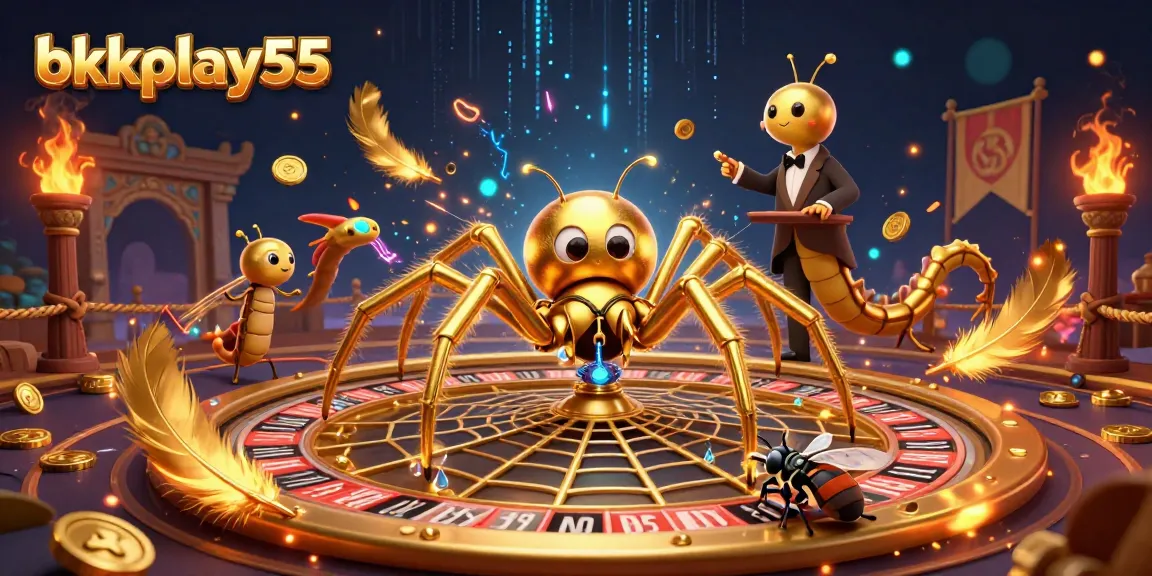 Bets spin at bkkplay55 in an interactive 3D casino environment featuring dynamic characters and rich details.