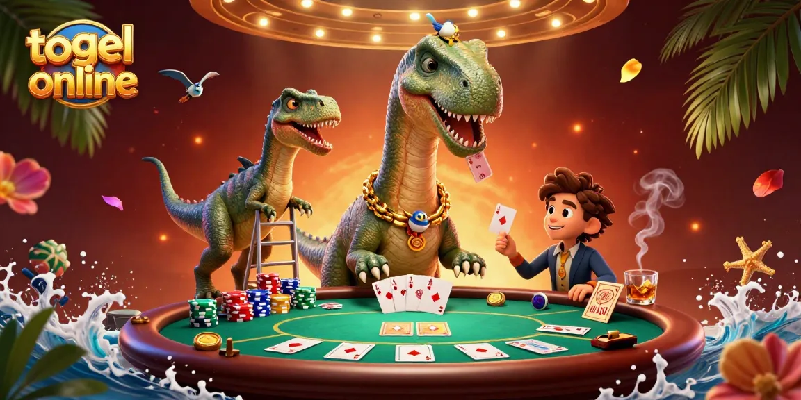 Engage with togel online excitement featuring cartoon characters at a dynamic poker table.