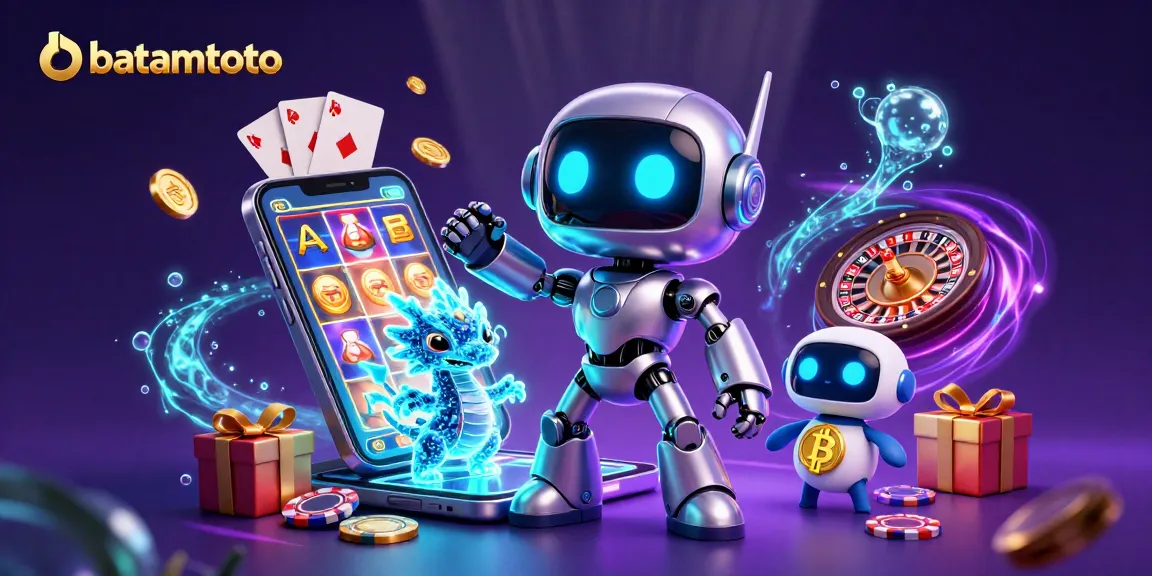 Experience thrills with batamtoto, featuring a vibrant 3D casino scene full of action and digital entertainment.