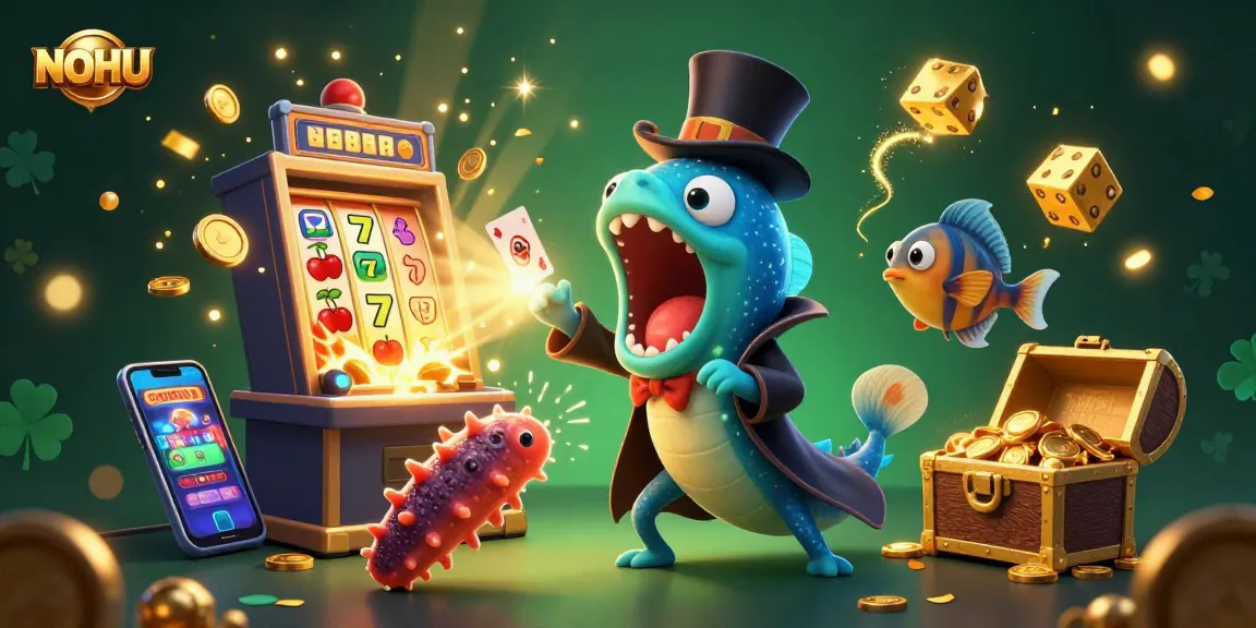 Experience the excitement at NOHU with vibrant casino scenes showcasing thrilling action and massive jackpots.