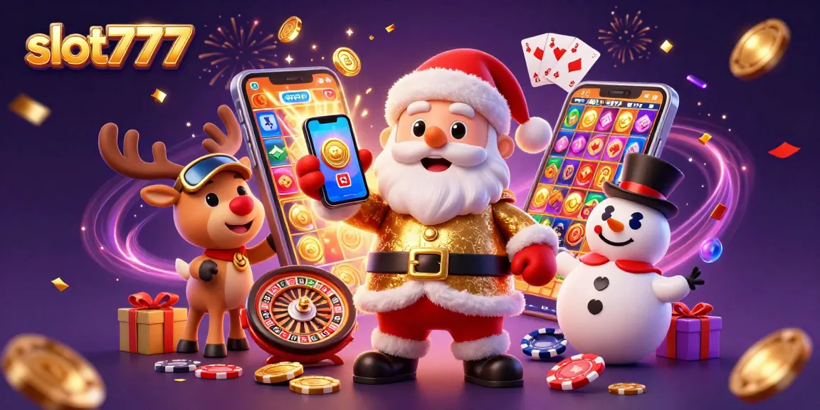 Spin to win with slot777: Join Santa and friends in a vibrant casino celebration!