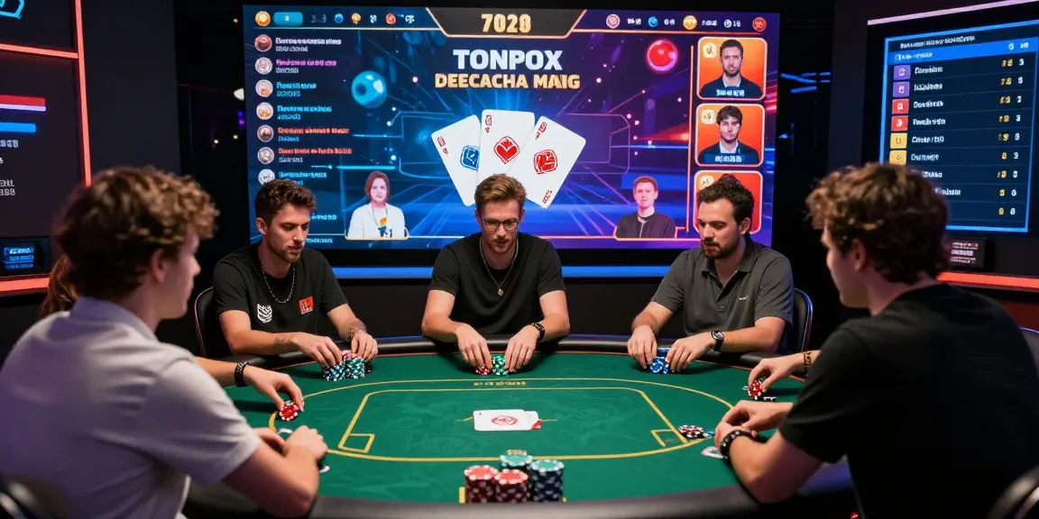 A thrilling Agen Poker Online tournament scene with players engaging dynamically and showcasing excitement