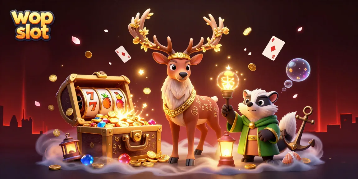 Experience the excitement of wop slot with 3D magical characters and vibrant casino elements.