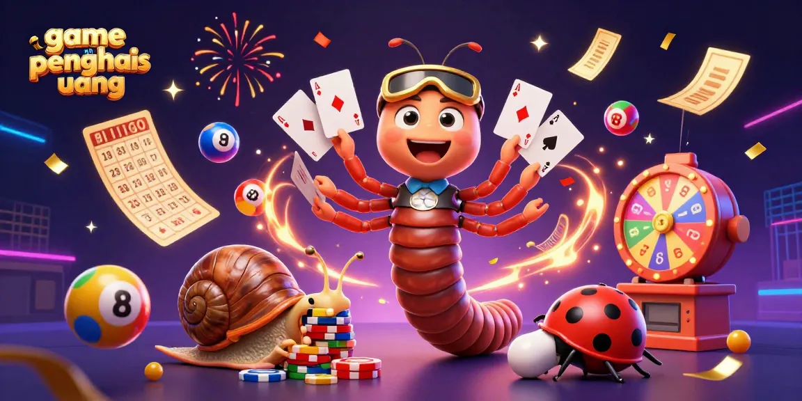 Permainan game online penghasil uang yang menyenangkan dengan dealer dan tokoh yang penuh warna.