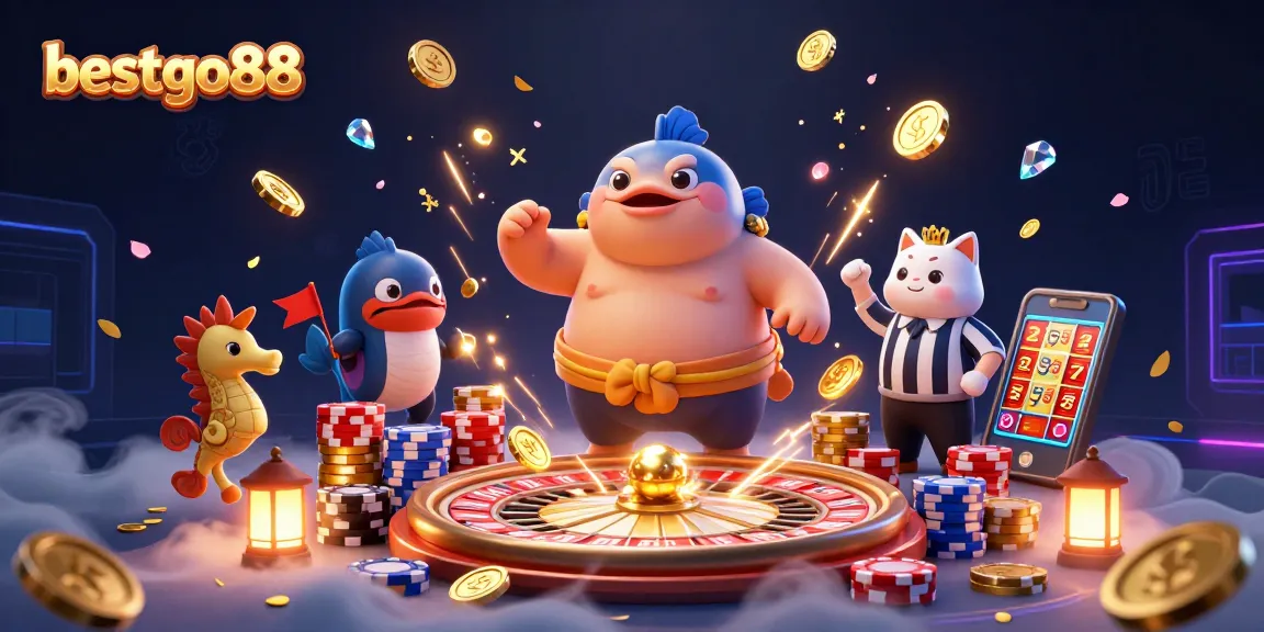 Experience the thrill of bestgo88 with vibrant casino-themed underwater action and iconic characters.