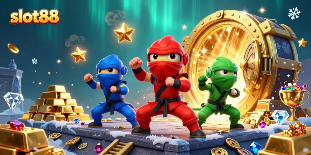Temukan pengalaman bermain slot88 yang menegangkan dengan ninja chameleon dan harta karun yang berkilau.