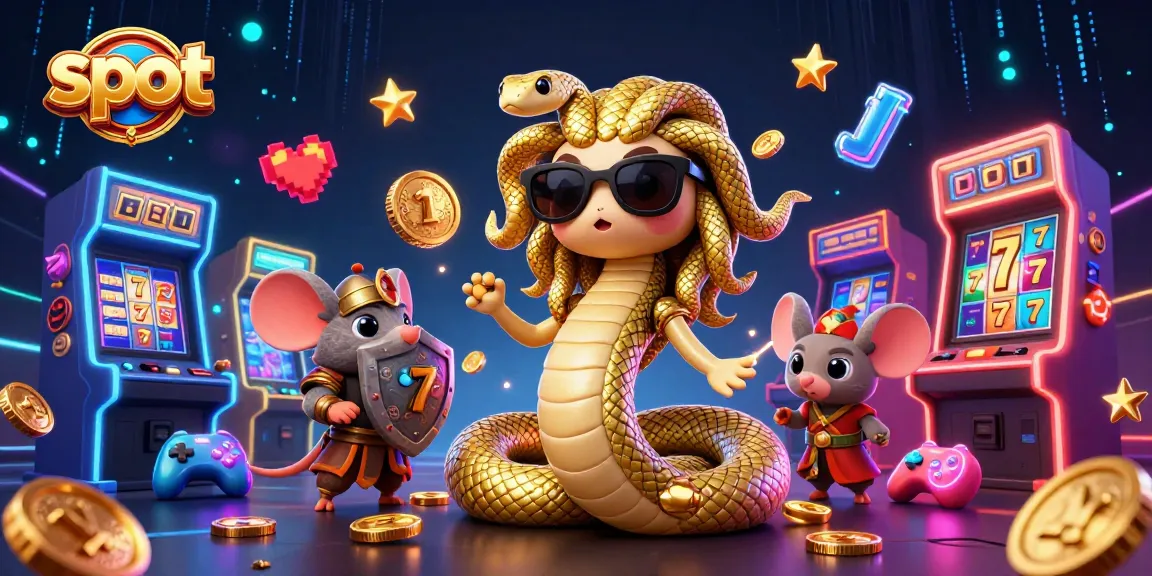 Engage in exciting slot gameplay with colorful reels and jackpot counters in a vibrant casino scene.