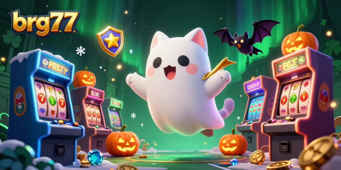 Play exciting games on brg77 while exploring a haunted casino full of vibrant 3D elements.