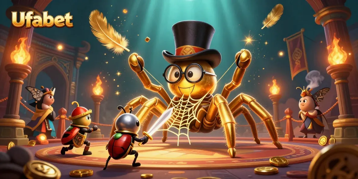 Engage with Ufabet's exciting gambling atmosphere featuring dynamic characters and vibrant casino elements.