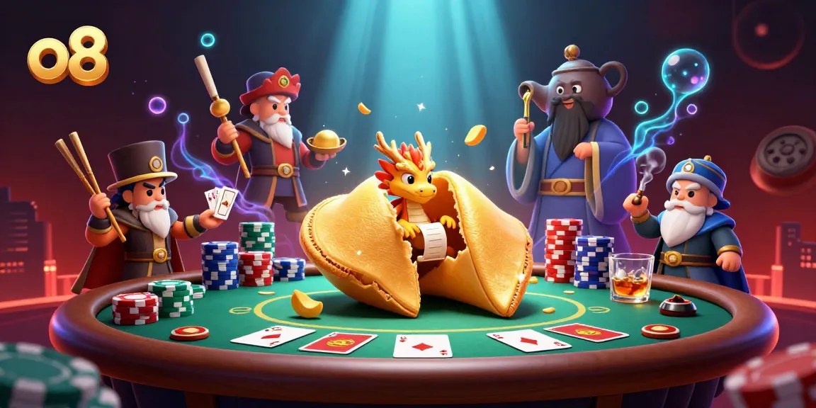 Experience thrilling gameplay with o8's vibrant casino elements illustrated in a dynamic 3D scene.