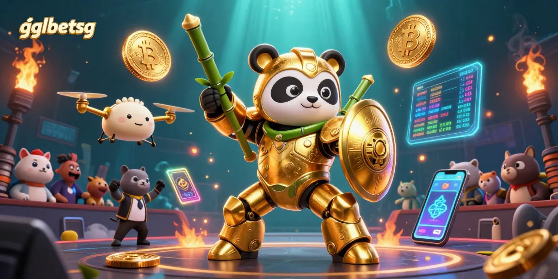 Engage in thrilling esports betting with gglbetsg's immersive 3D illustration showcasing vibrant gameplay.
