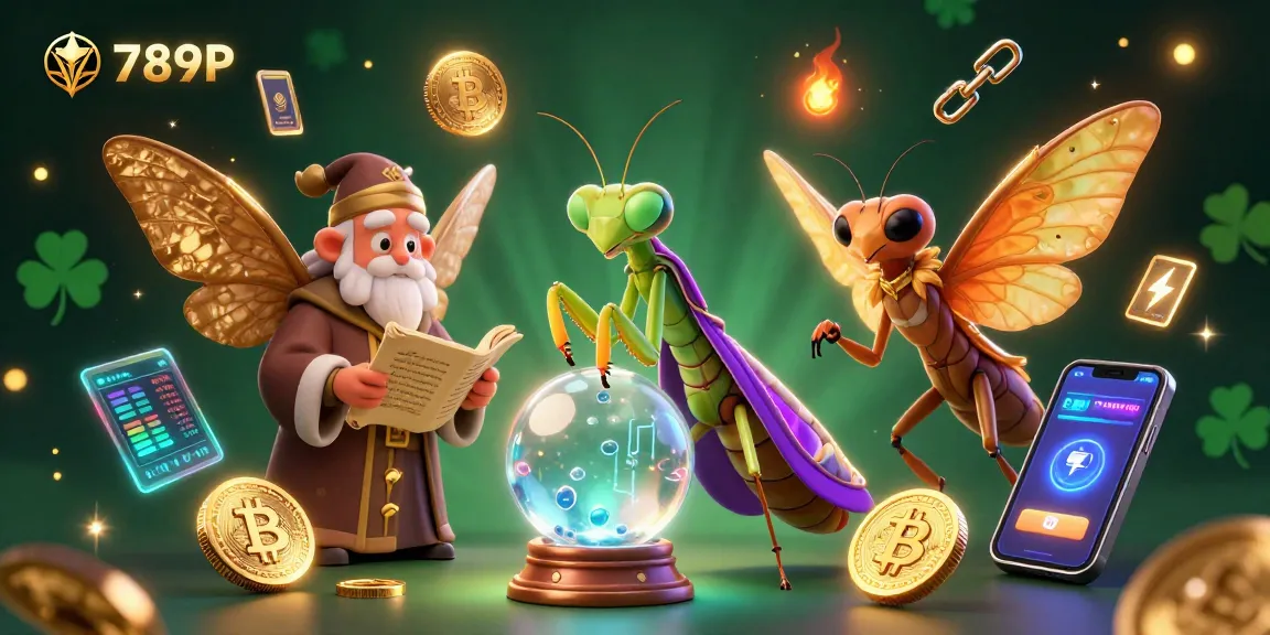 Experience the thrill of 789P with a vibrant 3D scene of fortune tellers and floating crypto elements.