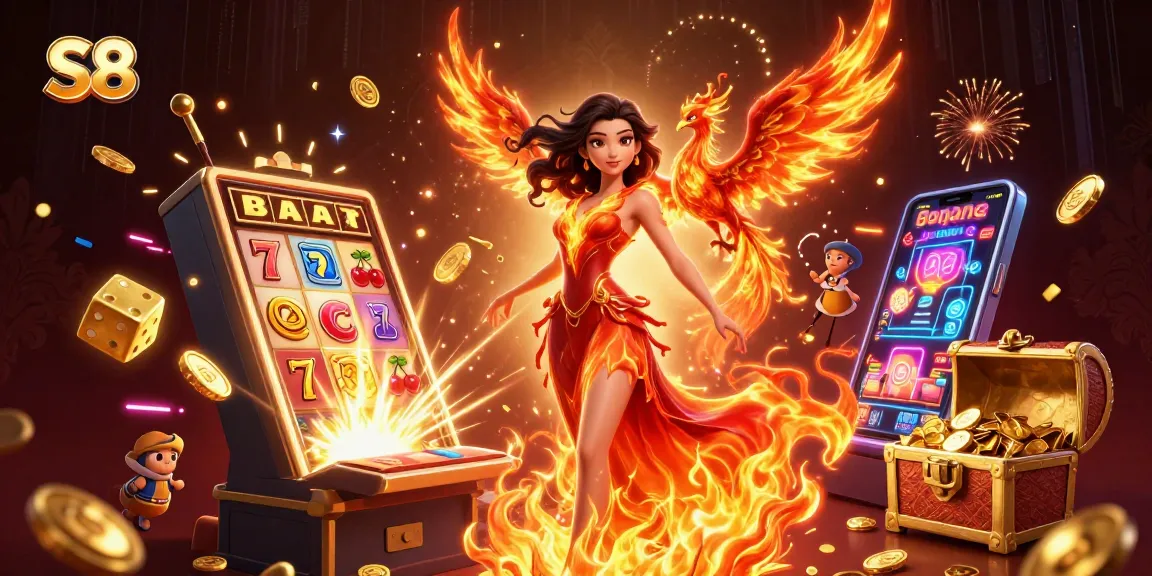 Experience winning thrills at S8 with a vibrant slot machine and casino action.