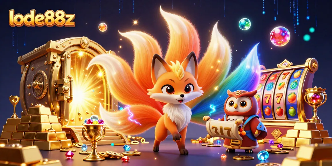 Experience thrilling gameplay at lode88z with a vibrant nine-tailed fox and treasures galore.