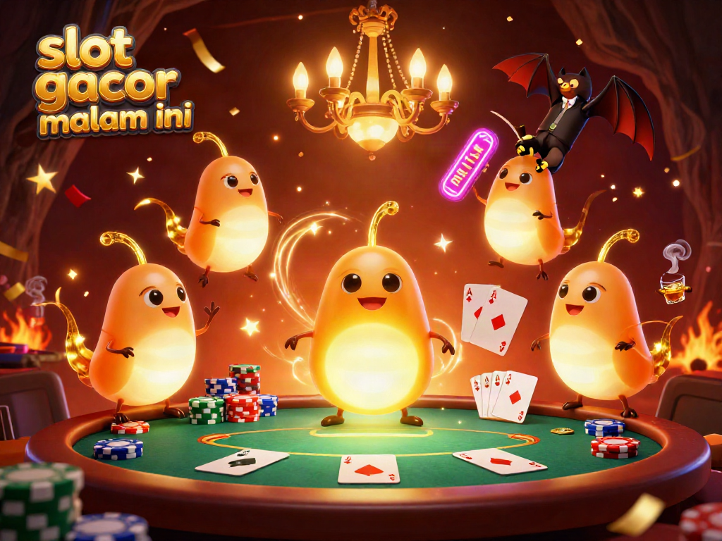 Slot gacor malam ini, merayakan kemenangan dengan keceriaan dan suasana kasino yang penuh warna.
