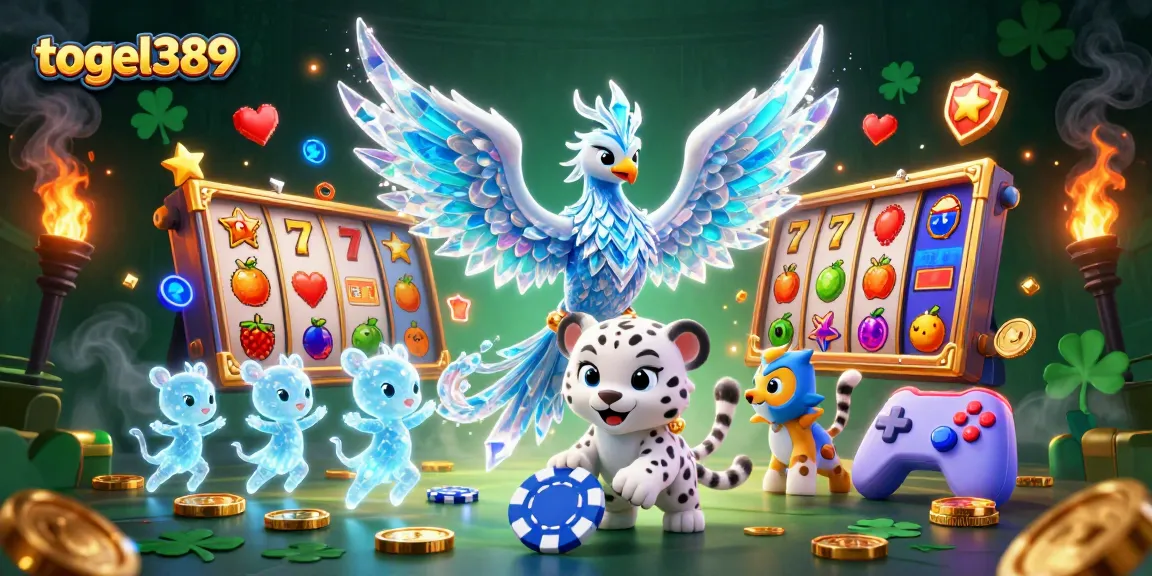 Experience exciting gameplay with togel389's vibrant slot games featuring iconic characters and jackpot elements.