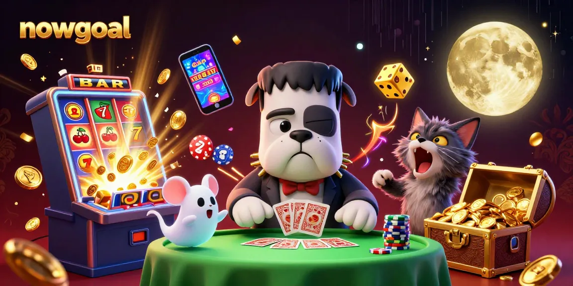 Nowgoal special edition: Engage in thrilling sports betting with unique casino-themed characters.