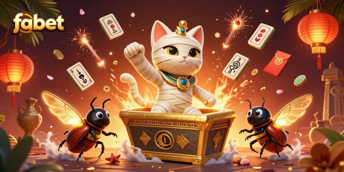 Spin the reels for big wins at fabet's vibrant online casino featuring 3D characters and festive elements.
