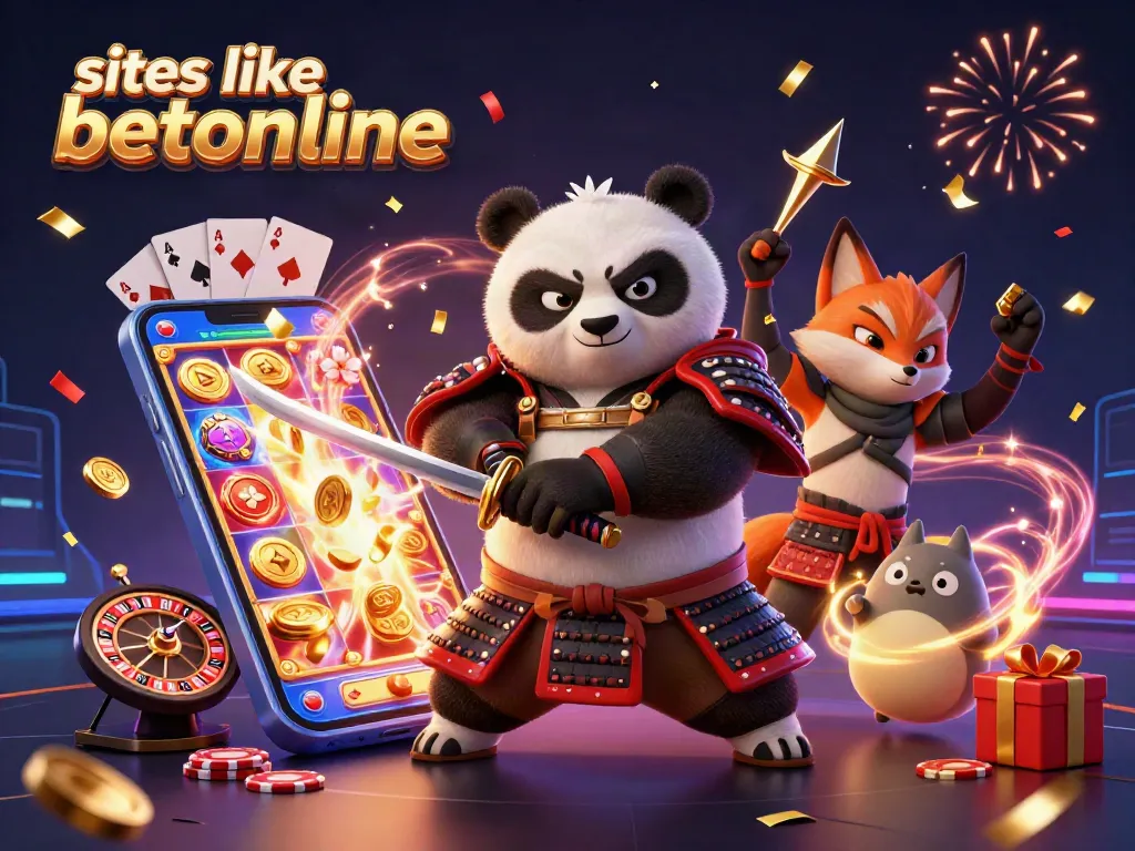 Experience exciting wins at sites like betonline with our colorful animated casino scene.