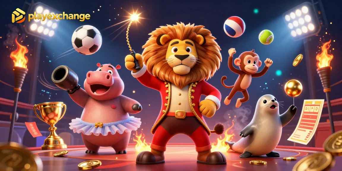 Engage in exciting gameplay with playexchange featuring circus characters and vibrant casino elements.