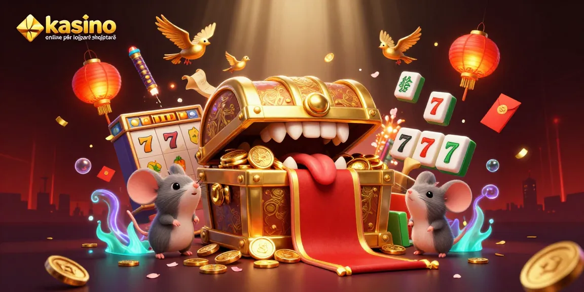 Engage with kasino online për lojtarë shqiptarë in a vibrant 3D casino adventure featuring golden elements.