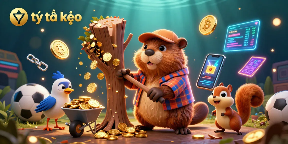 Bet on tỷ lệ kèo with attractive sports betting visuals featuring lively cartoon characters.