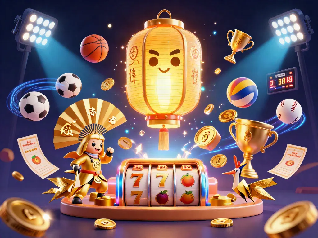 Permainan seru di bumi365 dengan slot dan simbol keberuntungan penuh warna.