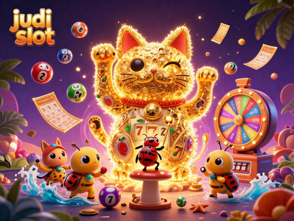 Menangkan judi slot dengan suasana penuh keberuntungan bersama simbol-simbol kasino yang ceria.