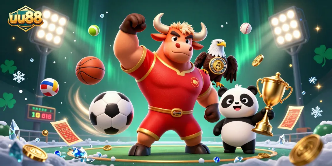 Engage with uu88's thrilling sports betting experience amid vibrant animated characters and dynamic action!