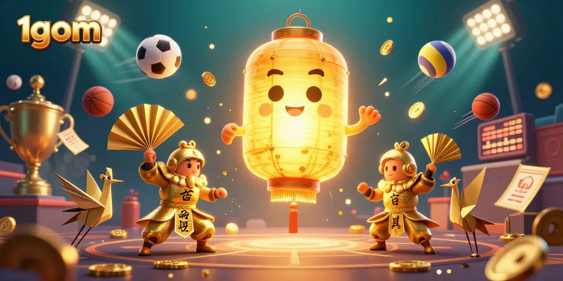 Bet on 1gom with glowing odds symbols and vibrant sports elements for a thrilling betting experience.