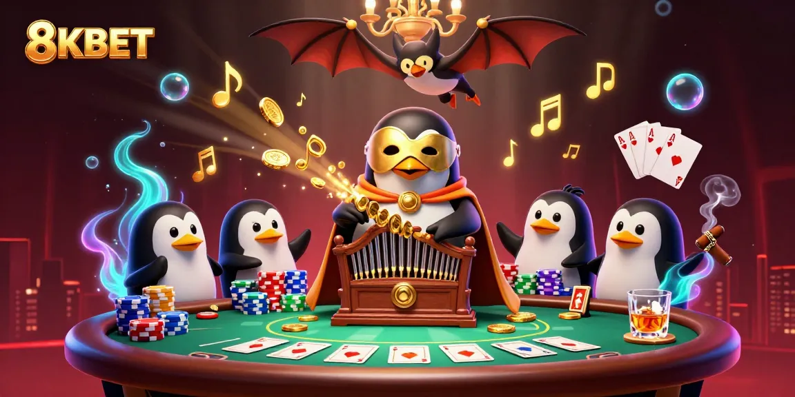 Experience thrilling gaming on 8KBET with a vibrant 3D casino scene full of excitement.