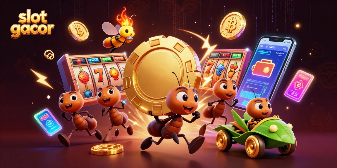 Gali slot gacor dengan heist lucu dan chip poker emas dari tim semut yang lincah.