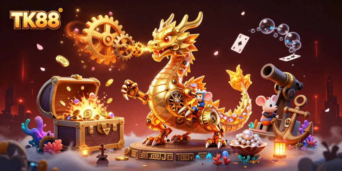 Engage with thrilling gaming adventures at TK88, featuring dynamic characters and vibrant casino elements.