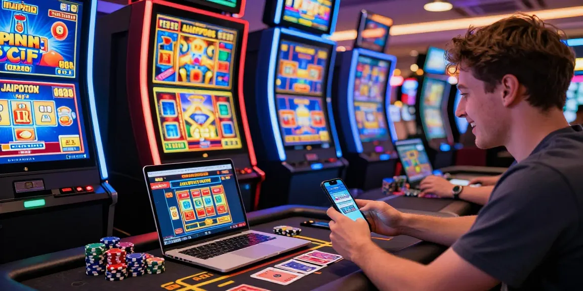 Explore diverse gaming options at online-jackpotcity-paraguay.com, showcasing live dealers and vibrant slot machines.