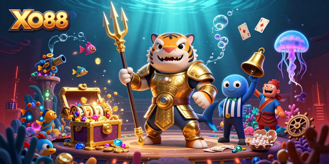 Engage in adventure at XO88 with slots, treasure, and vibrant underwater action!