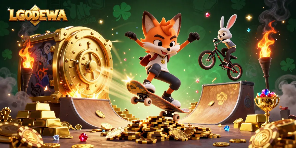 Engage in thrilling gameplay at LGODEWA, featuring action-packed casino elements and vibrant characters.